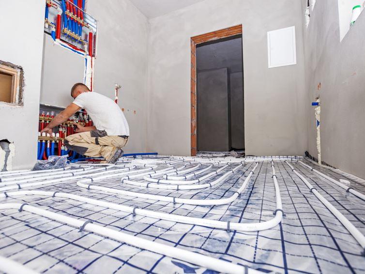 Verlegung Fußbodenheizung